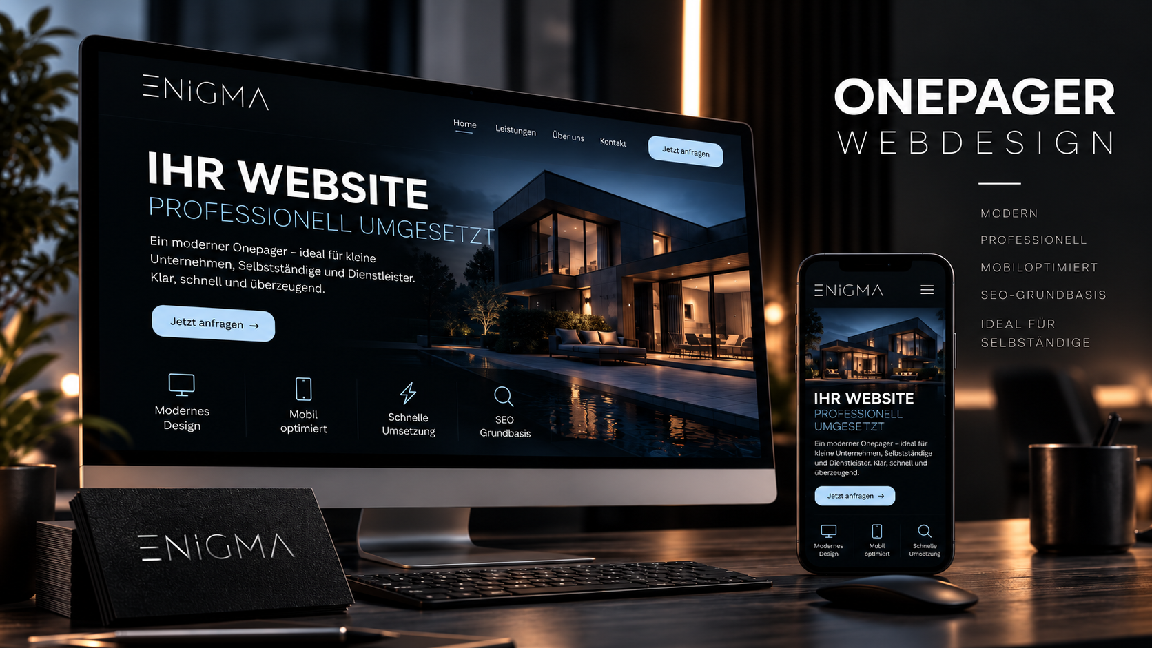 Onepager & Visitenkarten-Website
